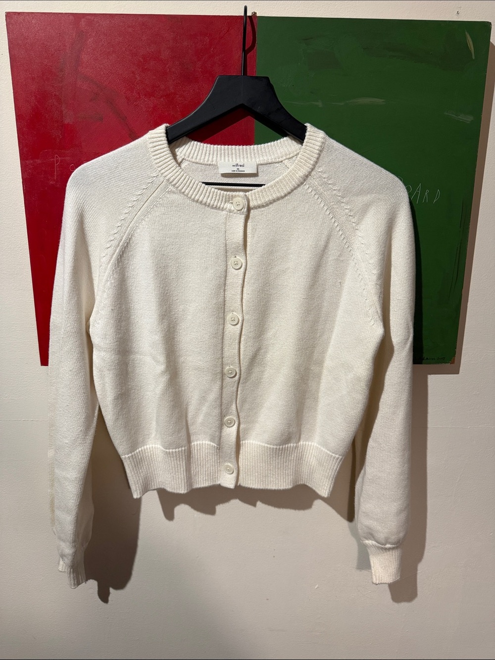 NEW Aritzia Wilfred London Cardigan in Light Birch, XS